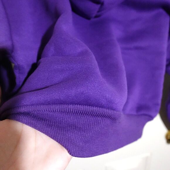 Shein Purple Cropped Hoodie - Picture 4 of 5